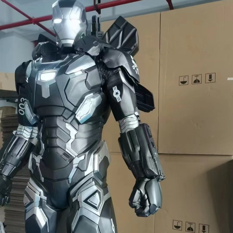 High Quality Life Size Sop Mall Decoration Resin Iron Man War Machine Statue Iron Man Action Figure For Sell