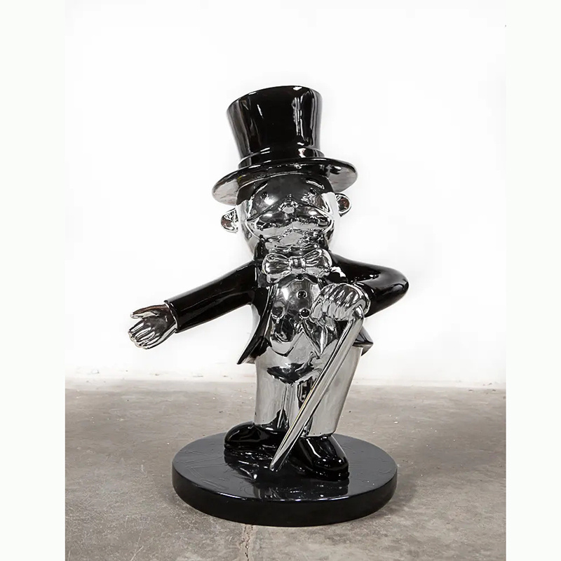 Custom Hot sale indoor Decorative Fiberglass Monopoly Monopoly Sculptures Fiberglass Monopoly Statue