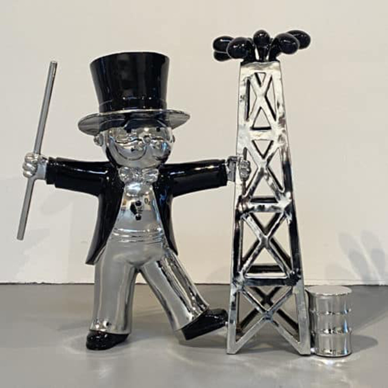 Custom Hot sale indoor Decorative Fiberglass Monopoly Monopoly Sculptures Fiberglass Monopoly Statue