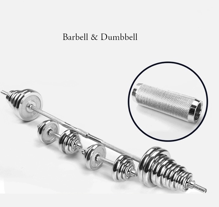 Custom Logo 55 Kg Lbs Weight Lifting Round Electroplate Barbell Dumbbell Sales Cast Iron Free Weight Adjustable Dumbbell Set