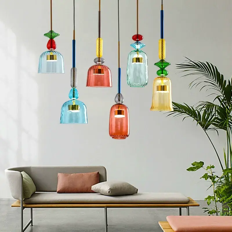 Arabic Stained Glass Romantic Pendant Lamp Bohemian  Retro Hotel Ceiling Lights Villa Hanging Lamp Exotic Glass Chandelier