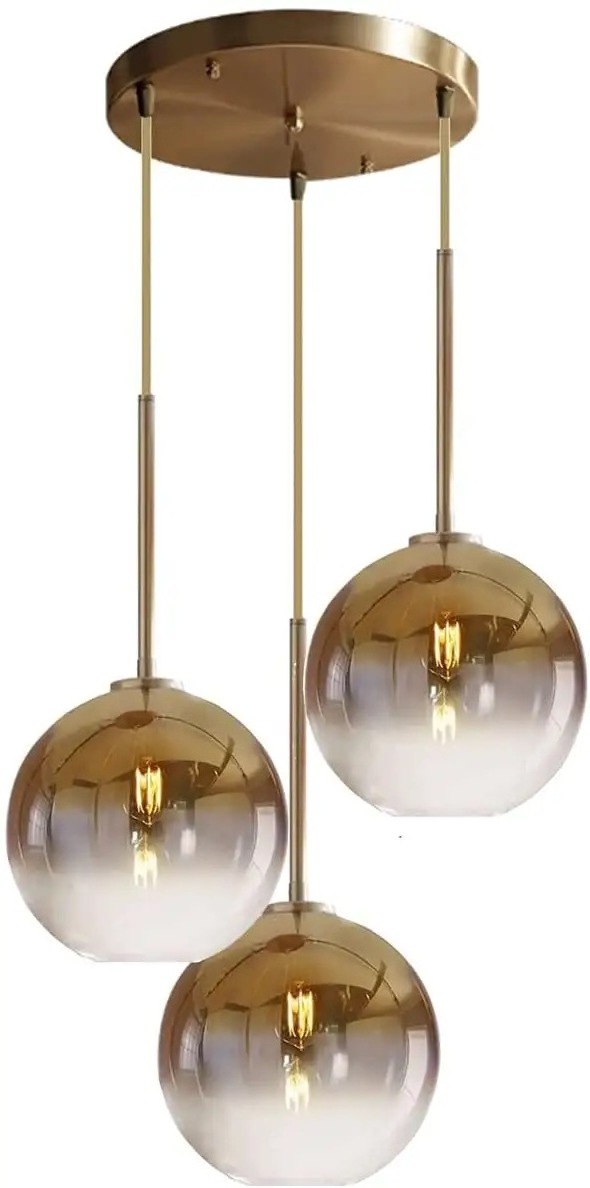 Home Lighting Bubble Ball Led Ceiling Pendant Lamps Modern Design Ball Hanging Wire Light Fixture E27 Glass Indoor Gold / Silver