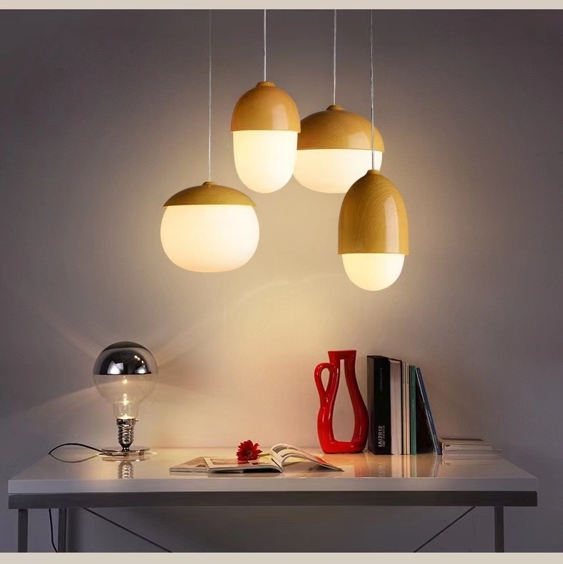 Nordic Pendant Lamp Living Room Nut Shape Bedroom Bedside Pendant Lamp