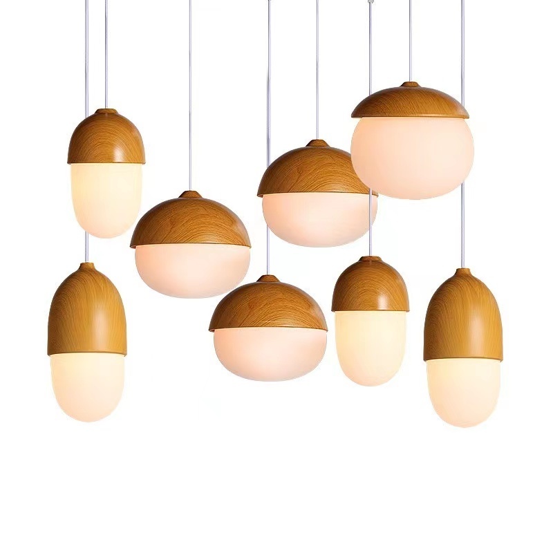 Nordic Pendant Lamp Living Room Nut Shape Bedroom Bedside Pendant Lamp