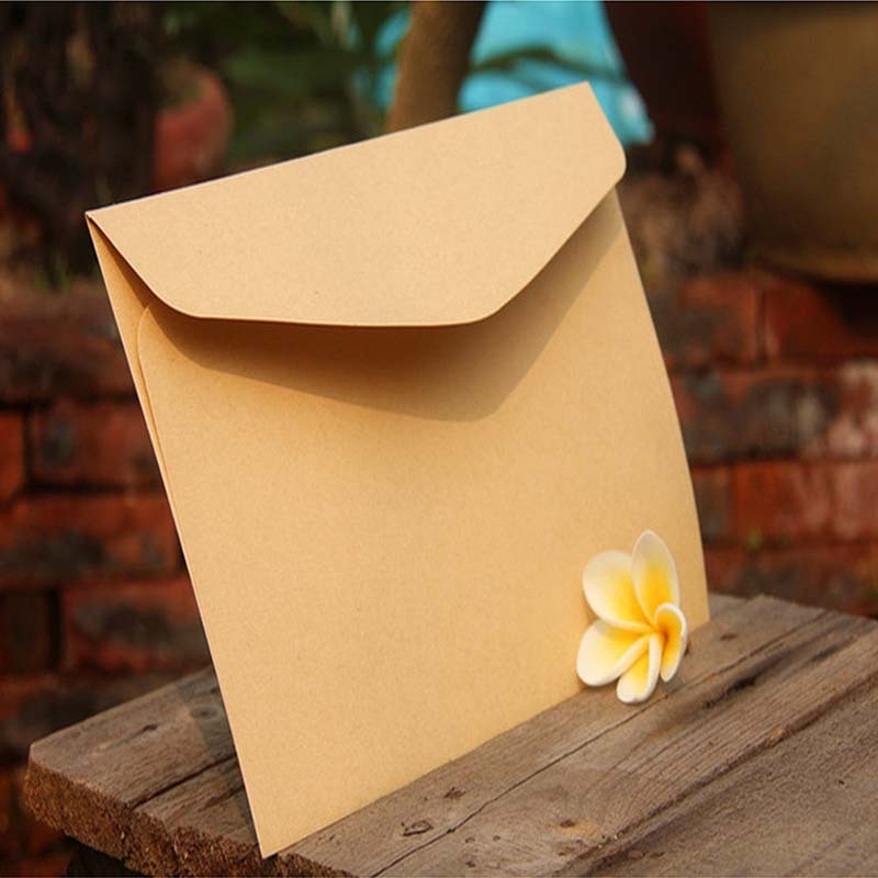 Factory Wholesale Brown Kraft Paper Gift Envelope Embossment Manila Paper Wallet Envelopes