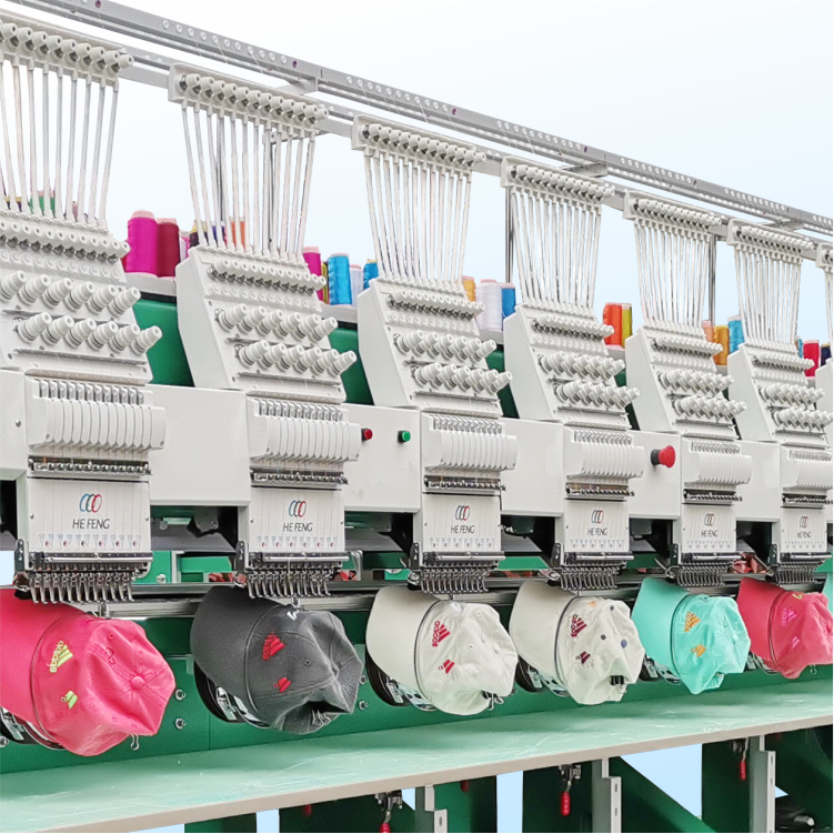 6 heads 12 needles cap color touch LCD screen embroidery machine with factory price