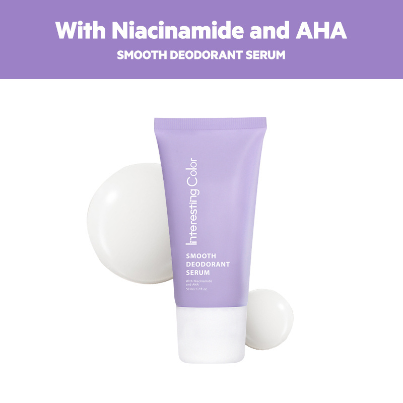 OEM Niacinamide AHA Deodorant Serum Cream Fragrances Femme Underarm Deodorant Lasting Body Lady Smooth Skin Antiperspirant