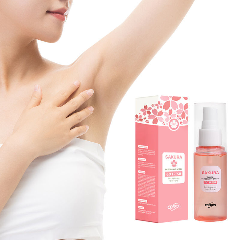 Wholesale Sakura Travel Deodorant Spray  Odor Inhibition Brighten Underarms Antiperspirant Body Care Products