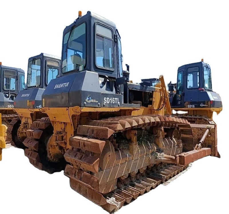 used Shantui SD16L bulldozer for sale can be installed with intersecting crawlers to compact asphalt pavement