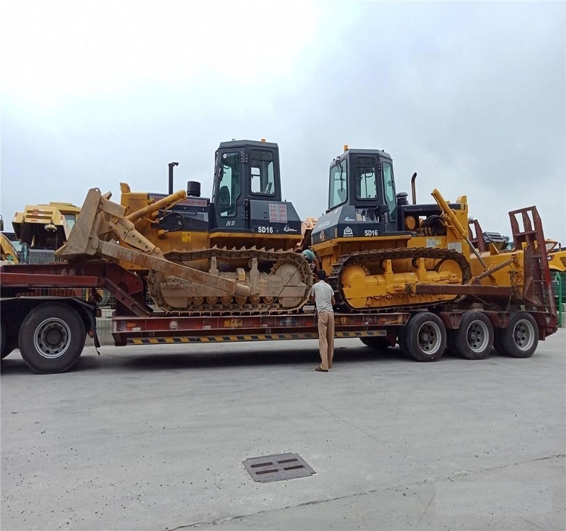 used Shantui SD16L bulldozer for sale can be installed with intersecting crawlers to compact asphalt pavement