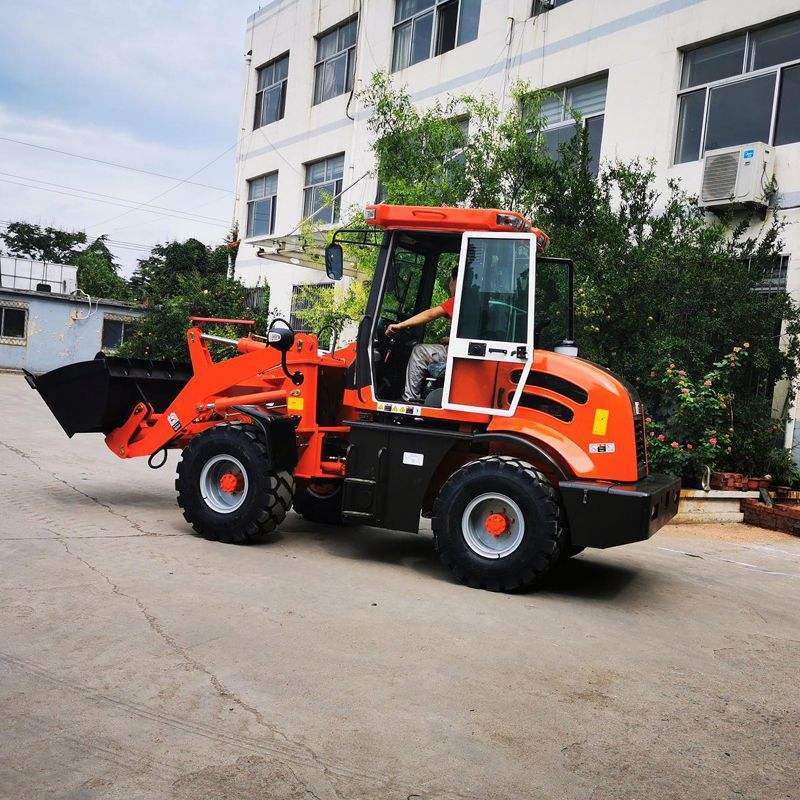 Radlader Hoflader, Hoftrac Small Mini Front End Wheel Loader ZL15F with CE EPA Snow Blade and Snow Bucket 4 in 1 Bucket