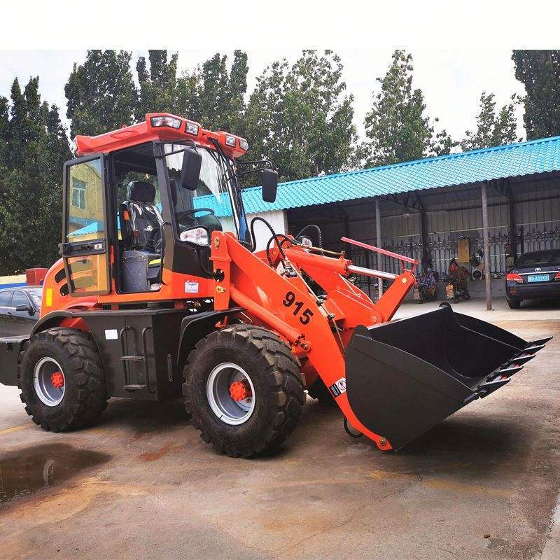 Radlader Hoflader, Hoftrac Small Mini Front End Wheel Loader ZL15F with CE EPA Snow Blade and Snow Bucket 4 in 1 Bucket