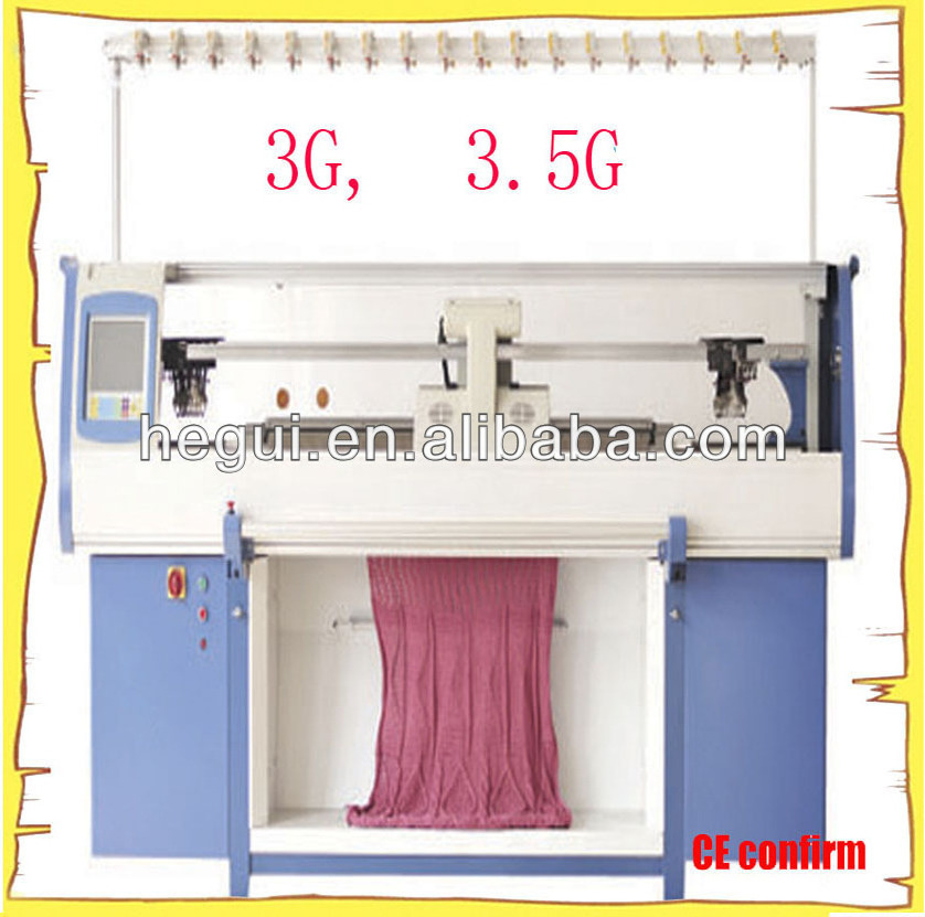 High Quality hand semi auto three gauge sweater flat knitting machine