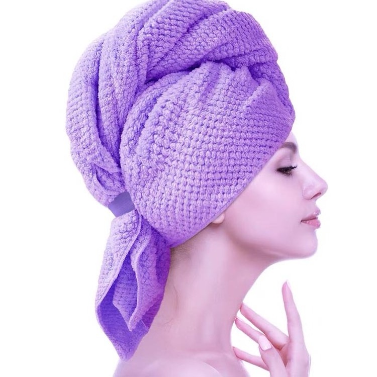 Customized microfiber Beauty Hair Drying Turban Salon Spa Hairdressing Turban Towels  wrap for Barbershop