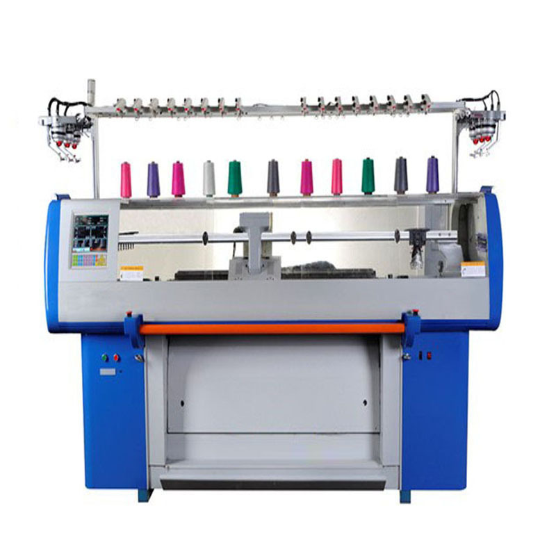 High Quality hand semi auto three gauge sweater flat knitting machine