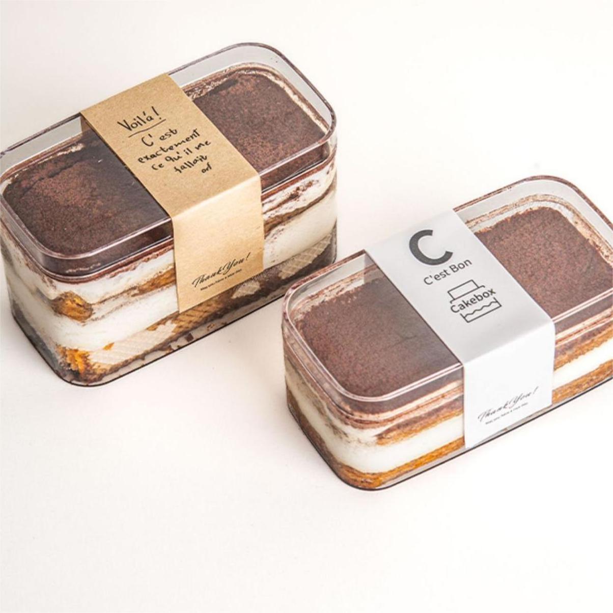 Wholesale Transparent Square Ps Plastic Tiramisu Dessert Cake Box