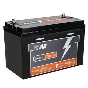 PowMr 50AH 100AH 12V Serializable 4 units Solar Battery Lithium Lead-acid Gel Battery 12.8V LiFePO4 Battery For Solar system