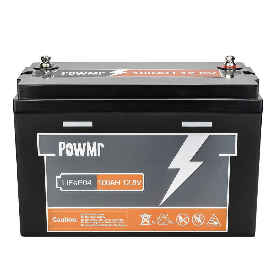 PowMr 50AH 100AH 12V Serializable 4 units Solar Battery Lithium Lead-acid Gel Battery 12.8V LiFePO4 Battery For Solar system