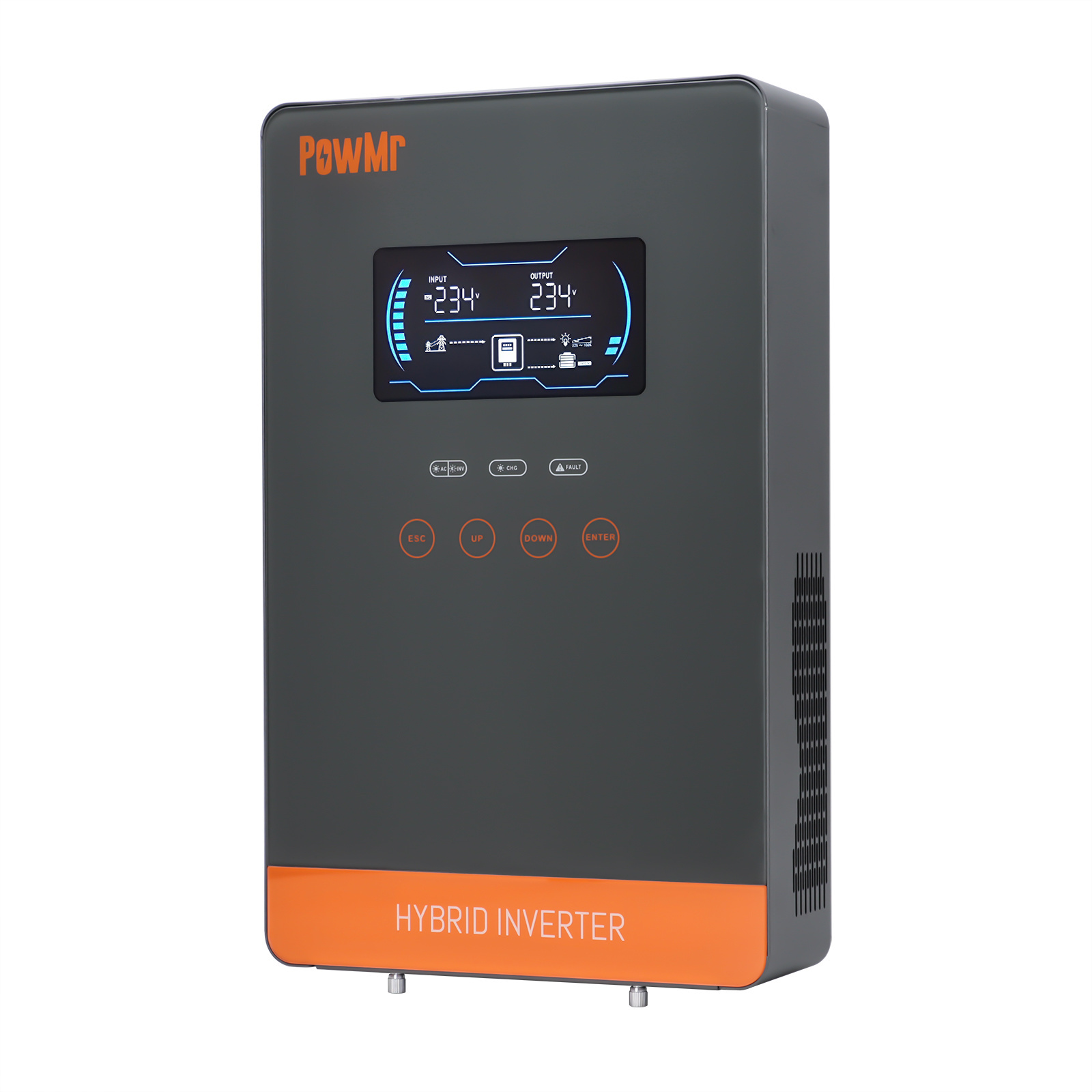 PowMr 4500W 24V Hybrid Inverter MPPT 230V Pure Sine Wave Solar Inverter 220V Hybrid Solar Inverter  For Solar System