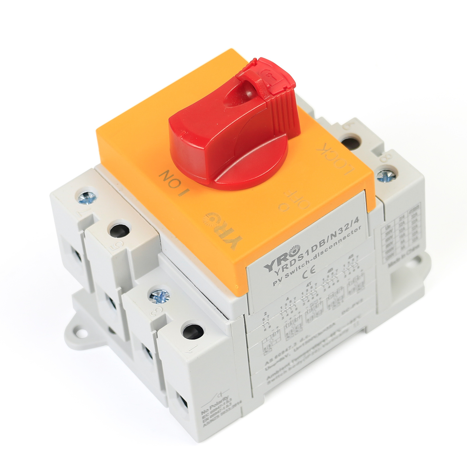 PowMr 1500V 32A 8KV PV Isolator Switch Solar DC disconnector switch with Din rail mounting