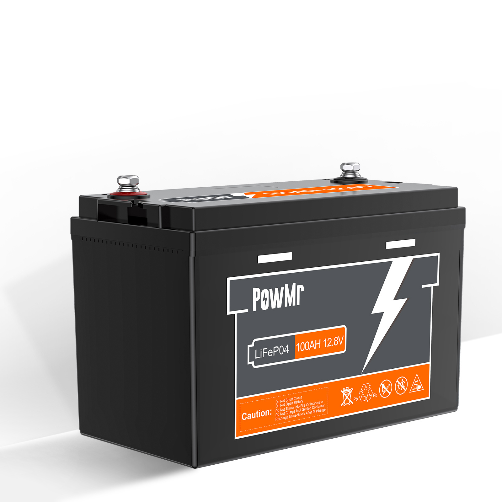 PowMr In stock Solar Battery Lithium lon 12.8V 100AH Battery IP65 LiFePO4 Battery for Energy Storage