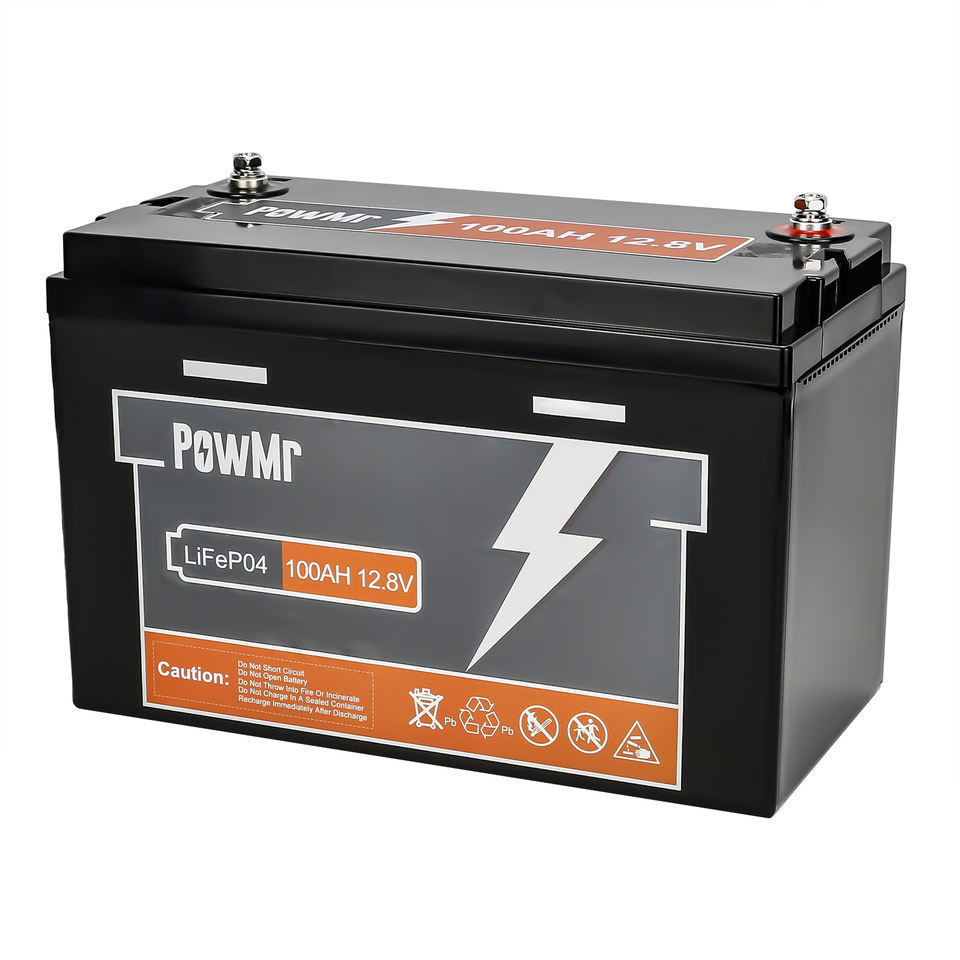 PowMr 50AH 100AH 12V Serializable 4 units Solar Battery Lithium Lead-acid Gel Battery 12.8V LiFePO4 Battery For Solar system