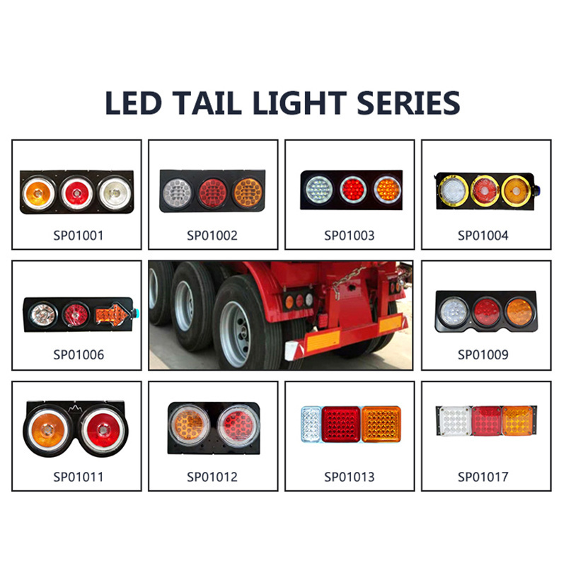 Wholesale Truck Lights Led Tail Side Marker 4inch Round Truck Trailer Tail Signal Led Lights Lamp 12v 24v Truck Rear Lights