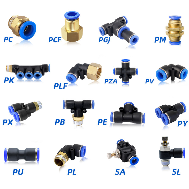 Fitting Pneumatic Air Connectors Push to Connect Union Straight for Air Hose/Pipe/Tube Connection China Manufacturer