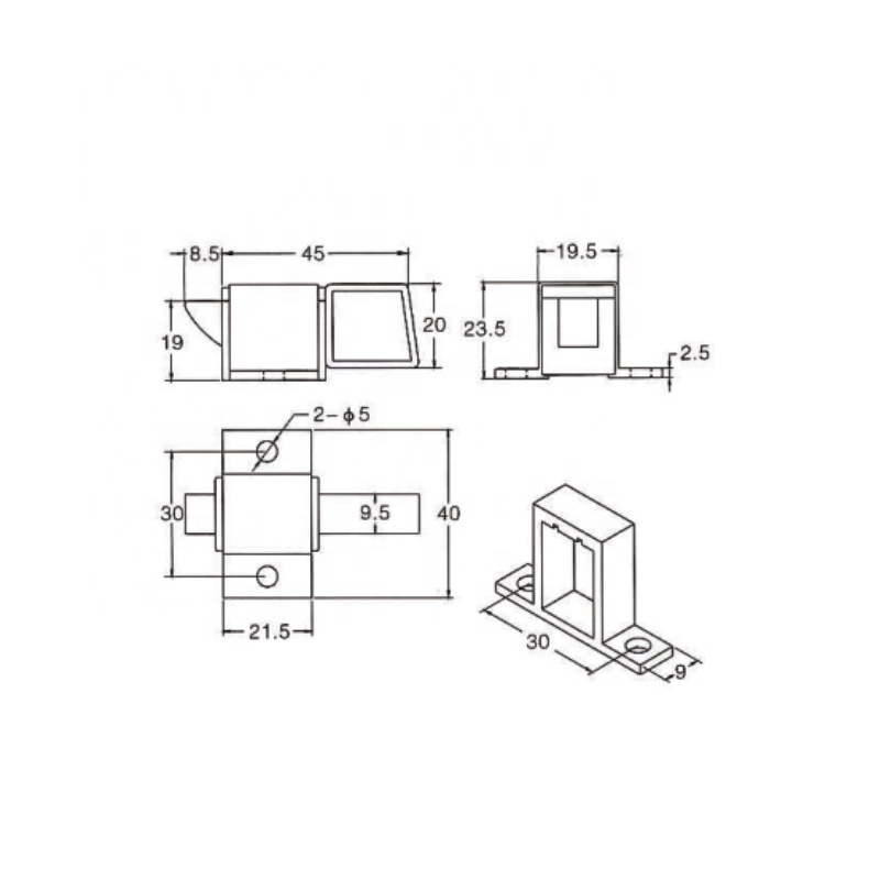 Best Price Door Window Surface Locking Hardware Accessories Flush Bolt Silver Door Bolt