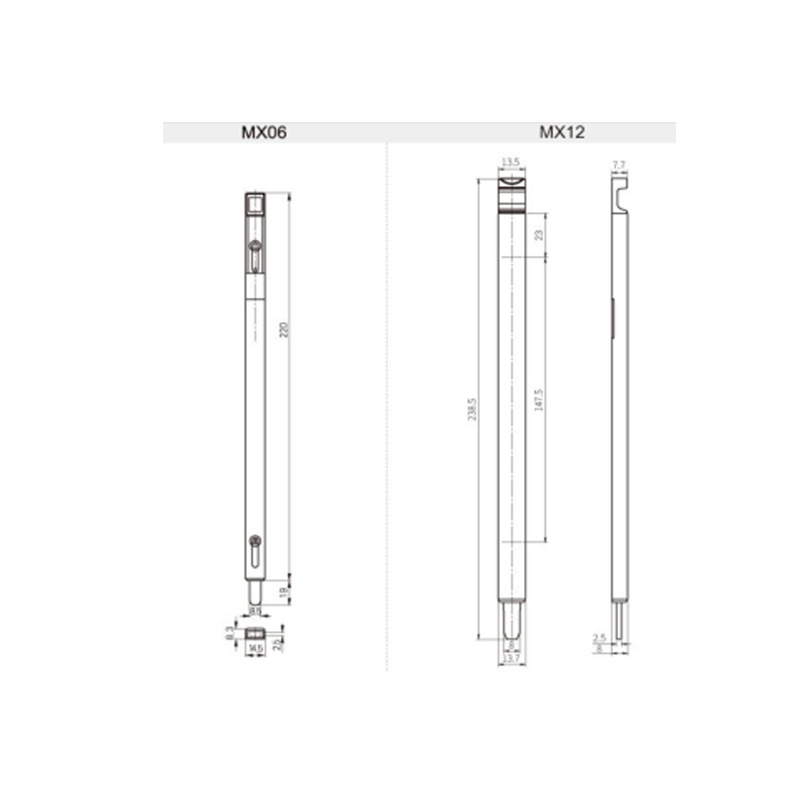 240mm High quality  Aluminum Alloy door flush bolt for double fold door