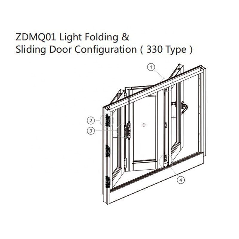 Factory Price Sliding Folding Door System Hardware Accessories Exterior Bifold Door Accessories System