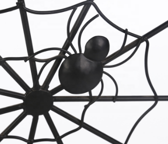 Halloween Decor Spider Web Black Metal Candelabra Metal Tealight Candle Holders