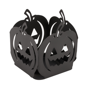 Halloween home decor Black Metal Pumpkin  Luminary lantern Tealight Candle Holder