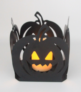 Halloween home decor Black Metal Pumpkin  Luminary lantern Tealight Candle Holder