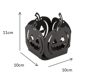 Halloween home decor Black Metal Pumpkin  Luminary lantern Tealight Candle Holder