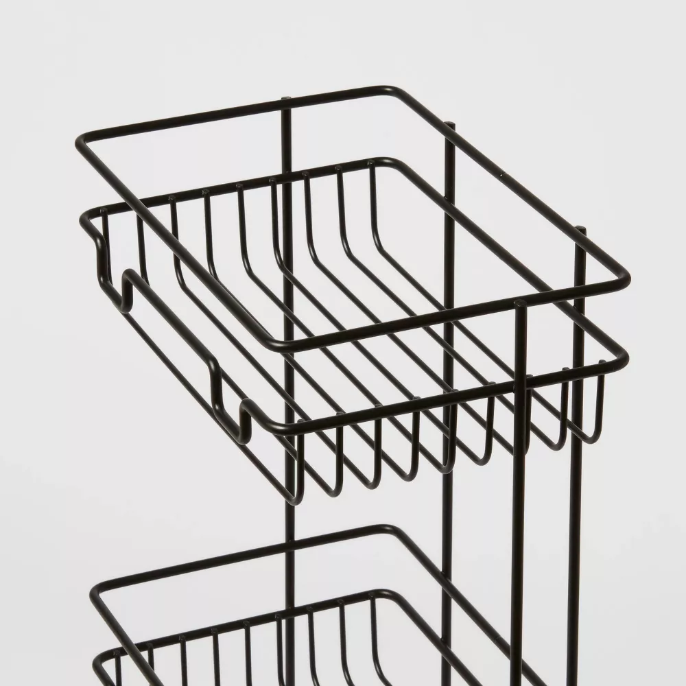 Bathroom Accessories Modern Bath Organizer Metal Wire Floor Caddy 3 Tier Bath Shower Storage Tower Holder