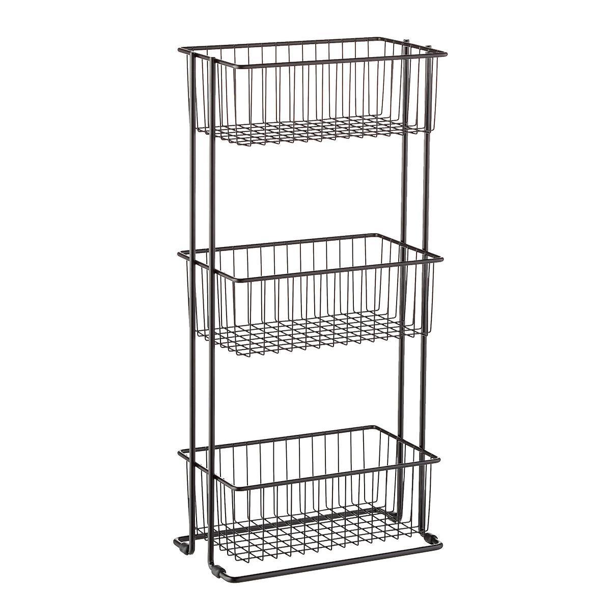 Metal 3-Tier  Wire  Stand Storage Basket Bins Shelving Unit