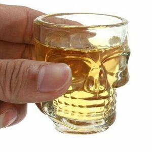 Clear Skull Shot Glass Holiday Drinking Glass Home for Halloween Wine Glasses Personality Whiskey Glasses Sustainable 50,000pcs