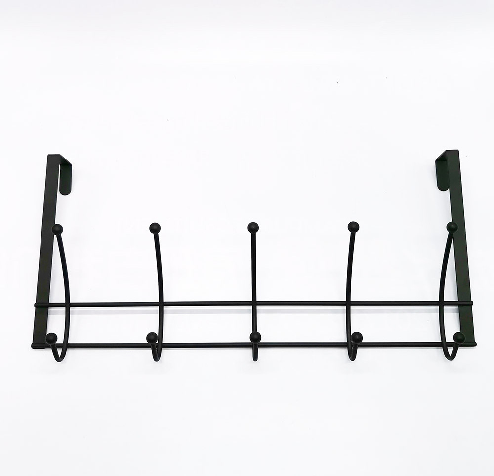 home bathroom closet organizer wall mount metal iron towel rack adjustable hanging double over the door hooks