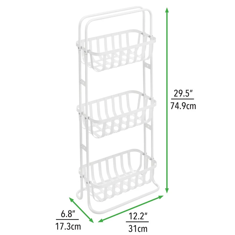 Bathroom Storage Modern Bath Organizer 3 Tier Metal Floor Caddy Spa Tower Bath Storage Tower Holder Stand