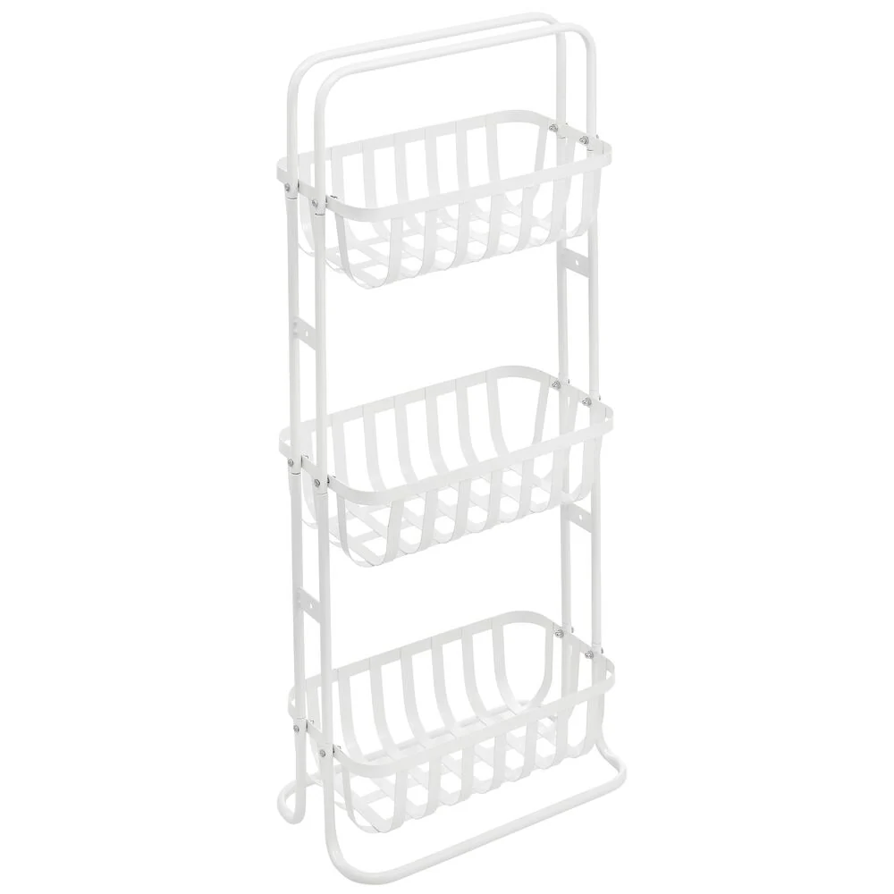 Bathroom Storage Modern Bath Organizer 3 Tier Metal Floor Caddy Spa Tower Bath Storage Tower Holder Stand