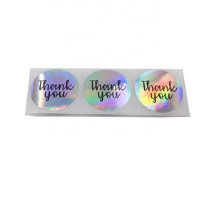 Shenzhen HeHuan Kiss Die Cut sticker Thank you Vinyl label with CMYK RGB printing