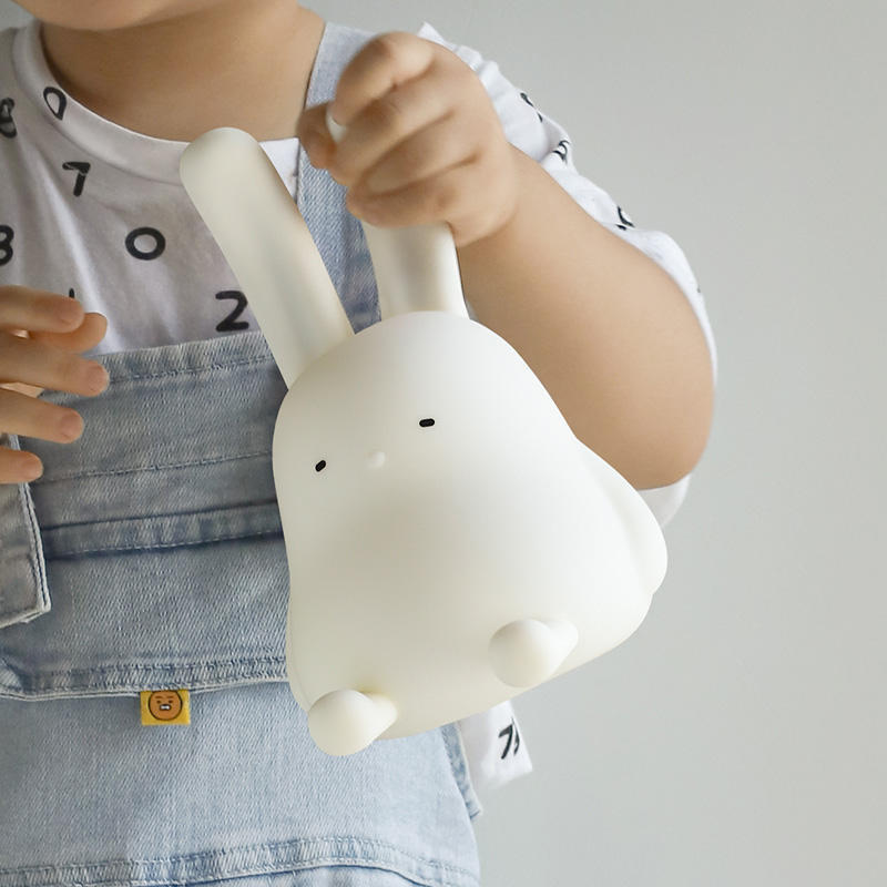 Kids Gift Silicone Anime Rabbit Kids Night Bunny Lamp Foldable Hanging Cute Baby Bunny Night Light For Room