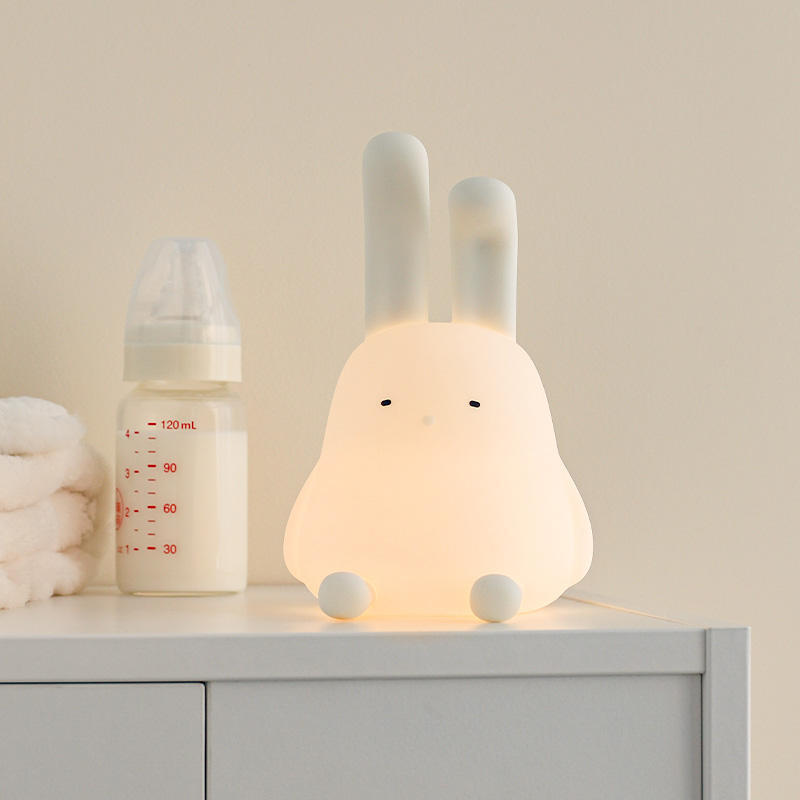 Kids Gift Silicone Anime Rabbit Kids Night Bunny Lamp Foldable Hanging Cute Baby Bunny Night Light For Room