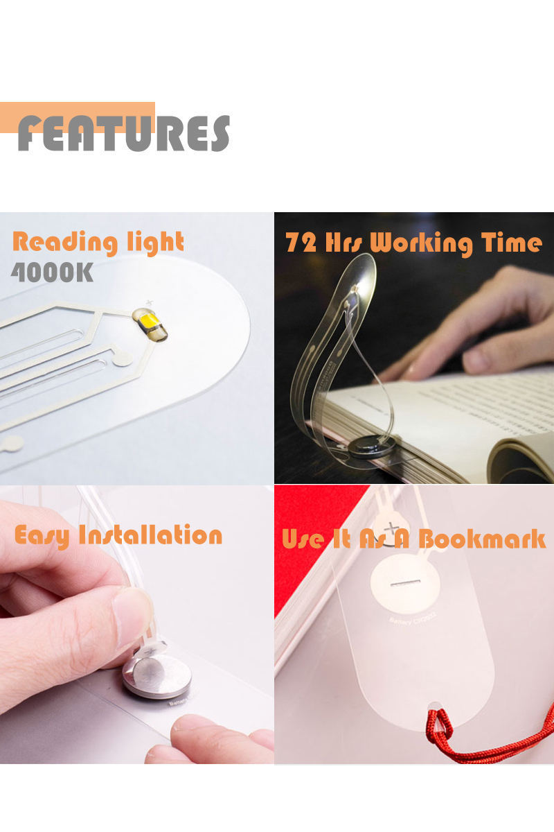 Wholesale mini book reading light clip led reading night light small portable led book light for bed