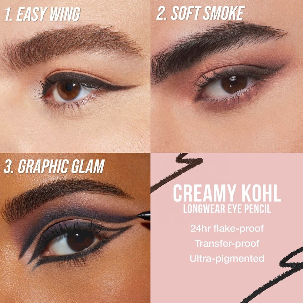 24hr Flake-proof Soft Cream Eye Liner Glue Gel Pencil Waterproof Long Lasting Wholesale Oem High Pigment Black Eyeliner Glue Pen