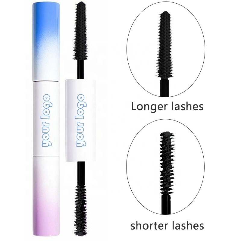 DUAL-ENDED Lengthening Long Lasting Waterproof Makeup Mascara (new) Private Label Custom Logo Black Eyelash Mascara