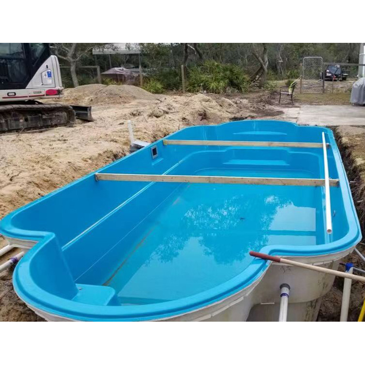 Outdoor modern luxury modular swimming pool shell, underground swimming pool, fiberglass swimming pool