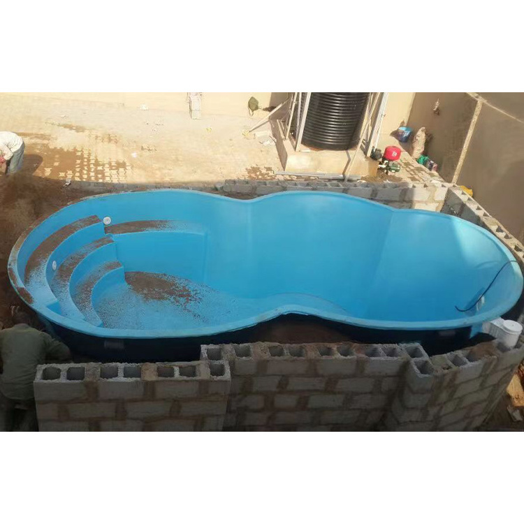 Outdoor modern luxury modular swimming pool shell, underground swimming pool, fiberglass swimming pool