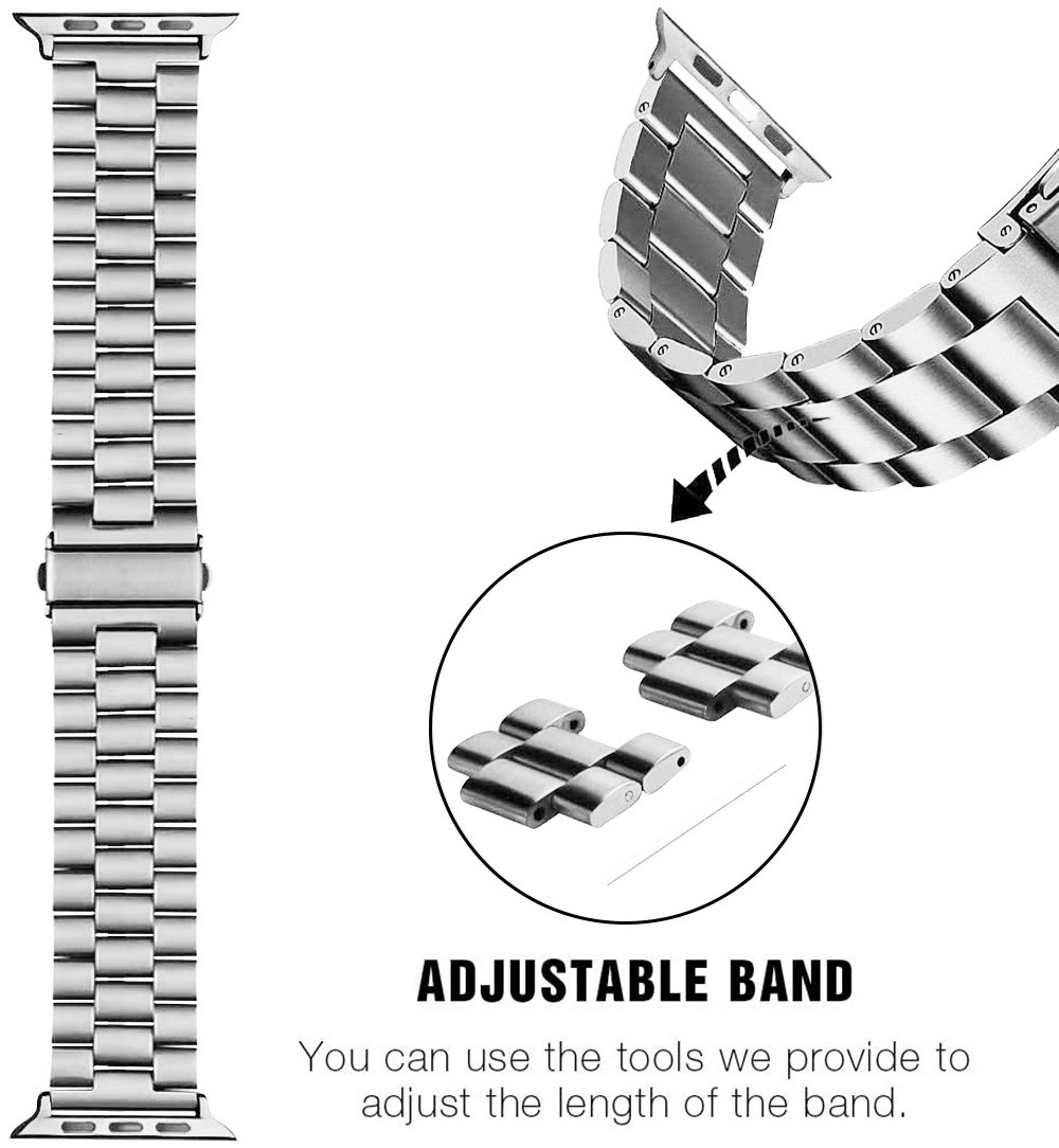 Compatible for Appled Watch strap 42mm 44mm 45mm 49mm 38mm 40mm 41mm, Stainless Steel Band for Apple Watch Band 8/7